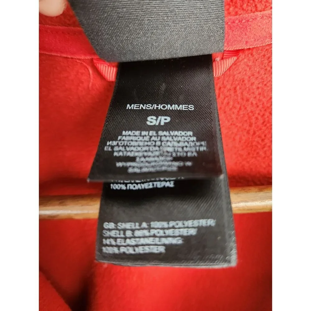 The North Face Men's‎ FlashDry 1/2 Zip Fleece Pullover Size Small Red Gray